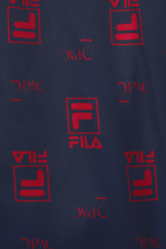 חיל הים/אדום FILA בוקסר עם הדפס לוגו כחול/אדום fila 2pac 68LF969