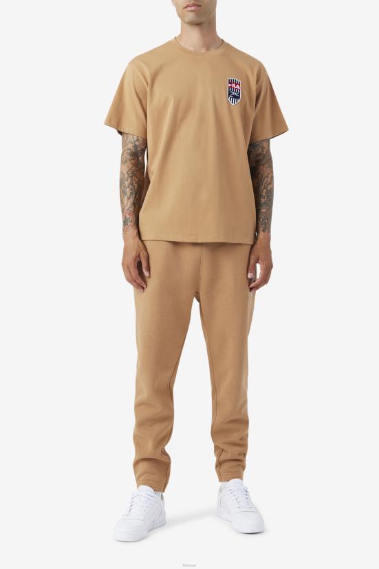 חום טבק FILA fila 2pac patch tee חום טבק 68LF217