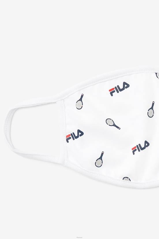 לבן FILA מסיכת פנים בהדפס טניס fila לבן לבן 68LF1039