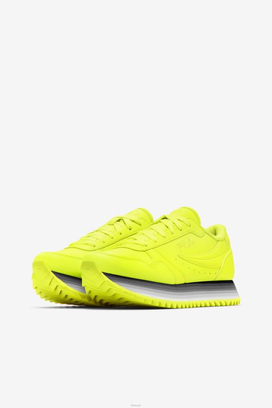 צהוב/שחור/לבן מבריק FILA פס מסלול נשים fila צהוב/שחור/לבן מבריק 68LF1298