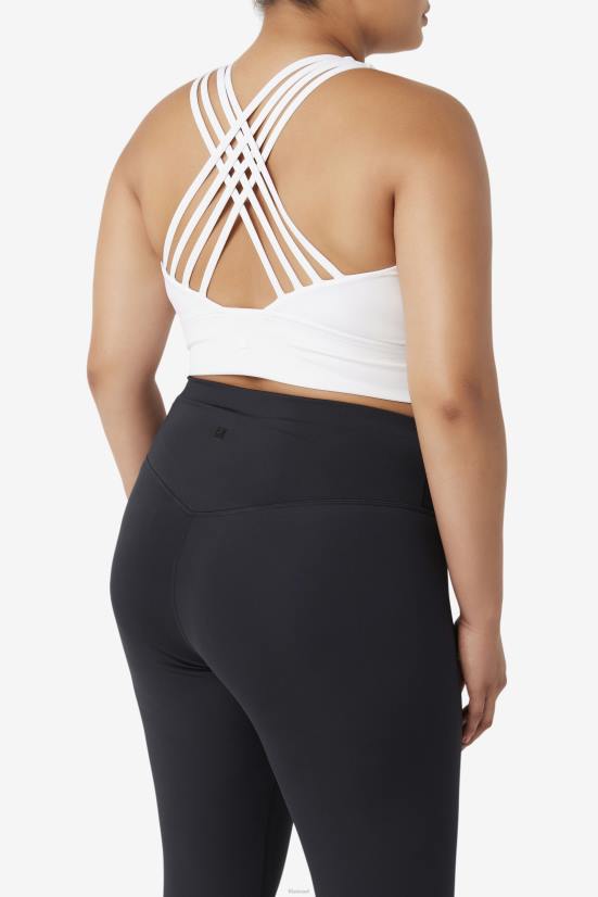 לבן FILA חזיית ספורט עם צווארון גבוה ל-fila לבן 68LF1840