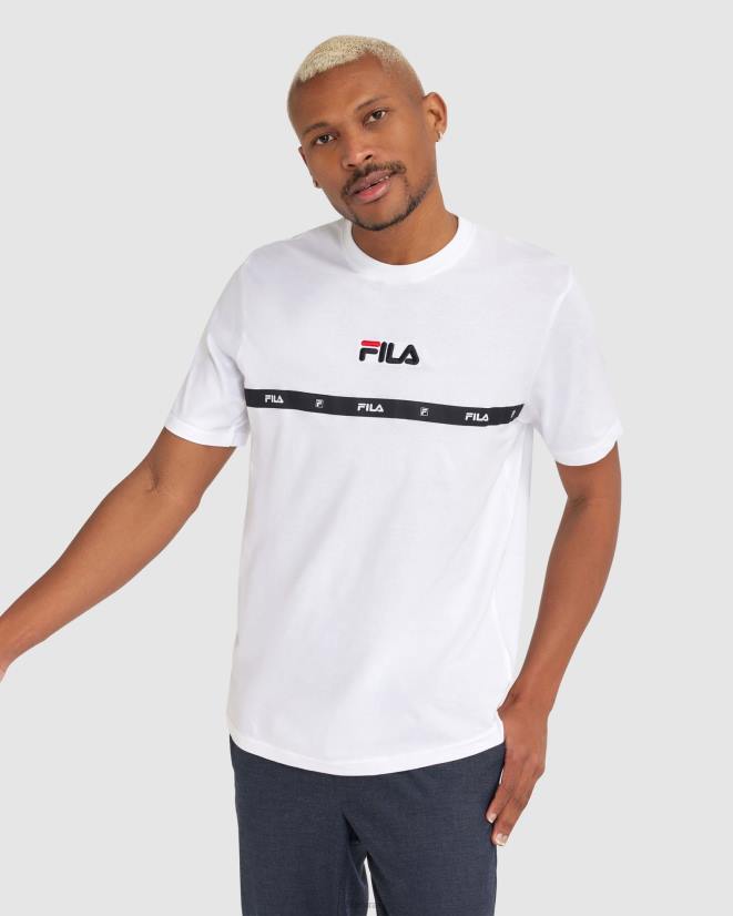 לבן FILA טי גבורה לגברים מסוג fila 68LF2319