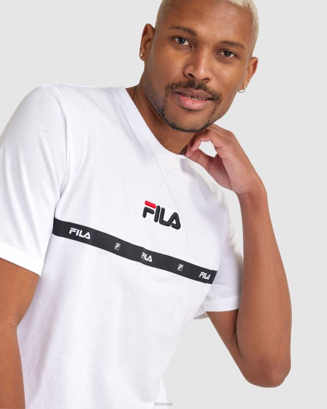 לבן FILA טי גבורה לגברים מסוג fila 68LF2319