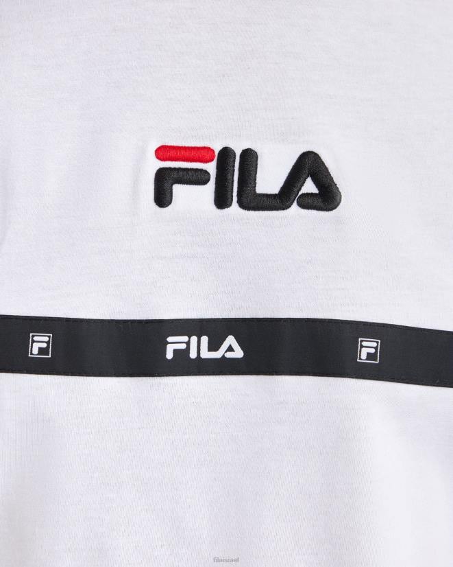 לבן FILA טי גבורה לגברים מסוג fila 68LF2319