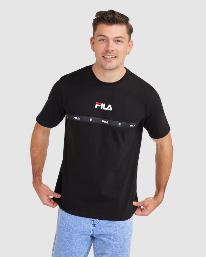 שָׁחוֹר FILA חולצה שחורה לגברים של fila 68LF2320