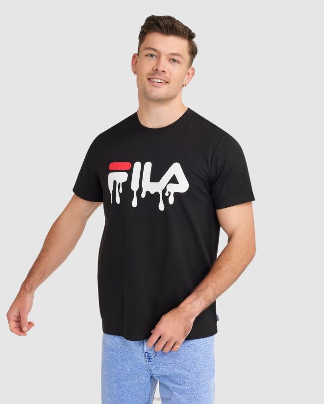 שָׁחוֹר FILA חולצה מת'יו לגברים של fila שחור 68LF2401