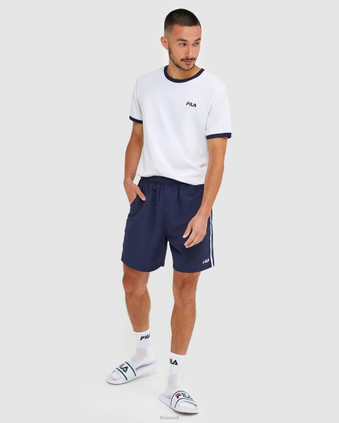 חיל הים החדש FILA מכנסי מיקרופייבר קצרים לגברים חדשים נייבי קלאסיים fila 68LF2460