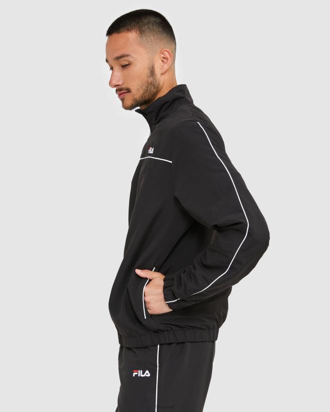 שָׁחוֹר FILA ג'קט מיקרופייבר לגברים קלאסי שחור fila 68LF2464