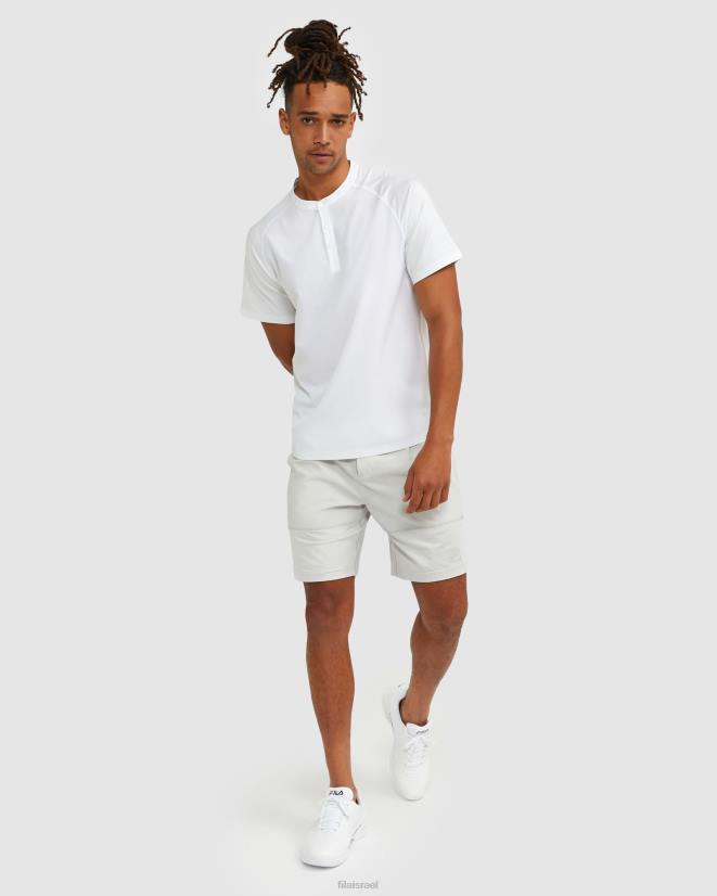 לבן FILA טי הנלי עם צווארון גבוה לגברים fila לבן 68LF2527