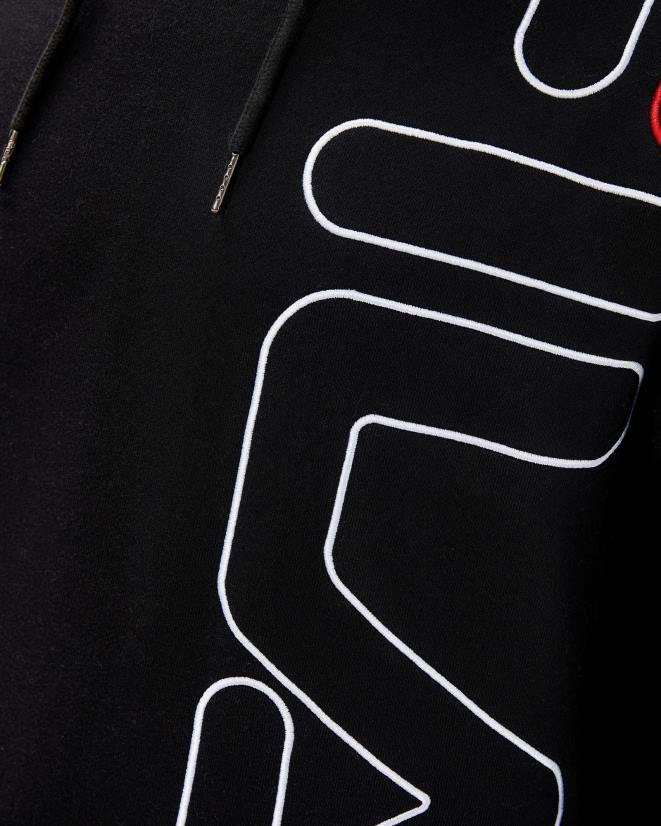 שָׁחוֹר FILA קפוצ'ון ברנדו לגברים של fila שחור 68LF2596