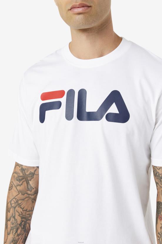 לבן FILA טי גברים של נשר לבן fila 68LF280