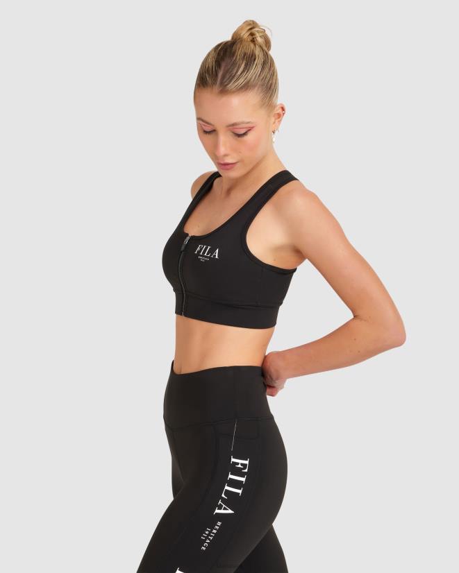 שָׁחוֹר FILA חזיית אלקטרה לנשים של fila שחורה 68LF2851