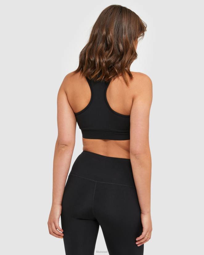 שָׁחוֹר FILA חזיית נשים קלאסית fila שחורה 68LF2893