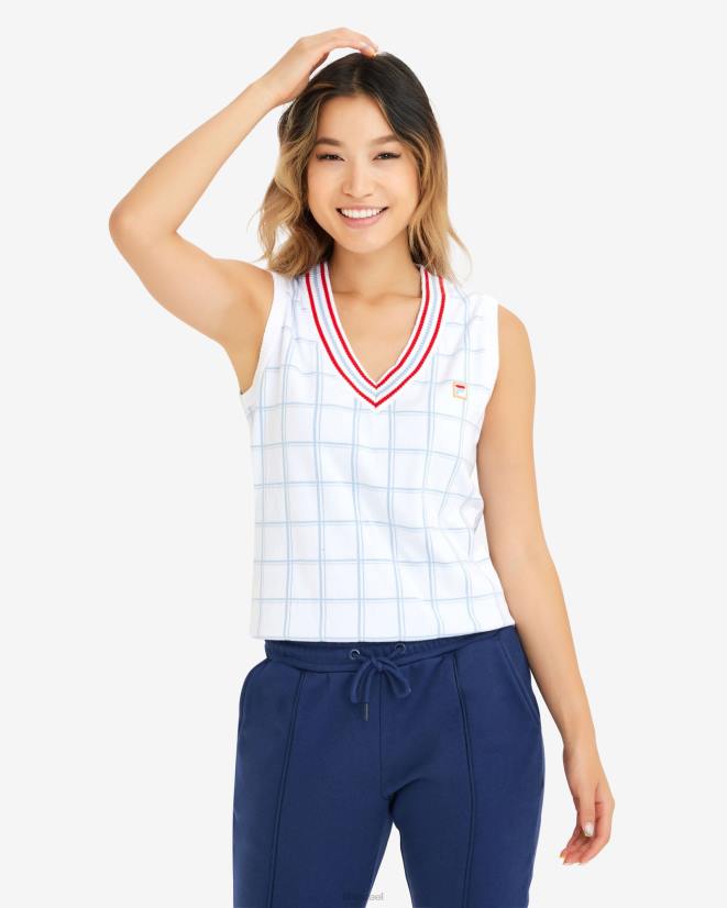 לבן FILA אפוד אוקלי לנשים fila לבן 68LF2929