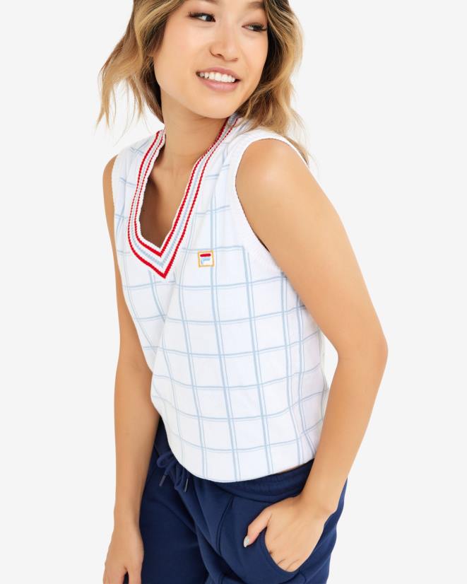 לבן FILA אפוד אוקלי לנשים fila לבן 68LF2929