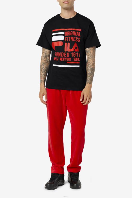 שחור/אדום/לבן FILA טי כושר מקורי fila שחור/אדום/לבן 68LF349