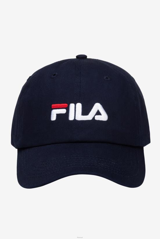 חיל הים FILA כובע בייסבול לוגו רקום fila נייבי 68LF997