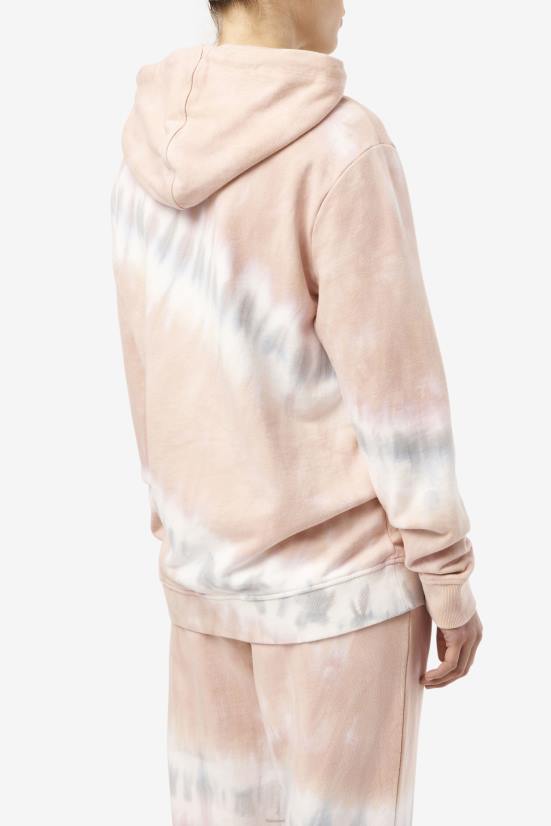 בלוק גרדניה/לבן/בלגי FILA fila aerolynn tie dye hoodie gardenia/לבן/בלגי 68LF1531