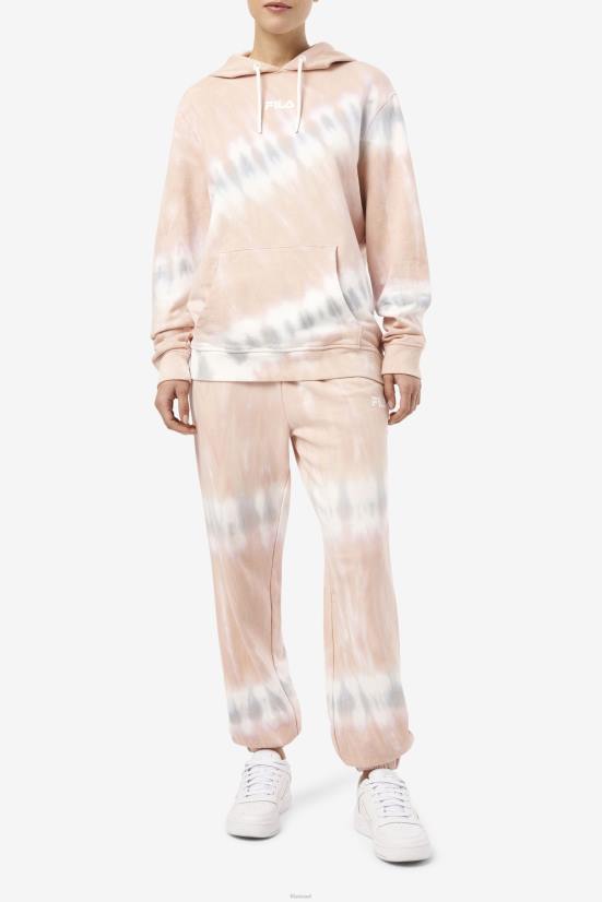 בלוק גרדניה/לבן/בלגי FILA fila aerolynn tie dye hoodie gardenia/לבן/בלגי 68LF1531