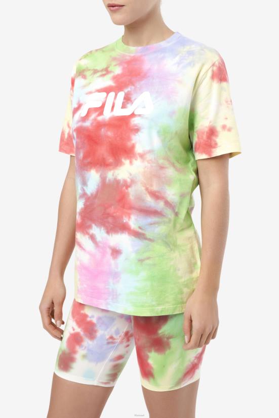 ירוק/לבן/צפת/אדום FILA fila alivia tie dye tee בירוק/לבן/פרווינקל/אדום 68LF1405