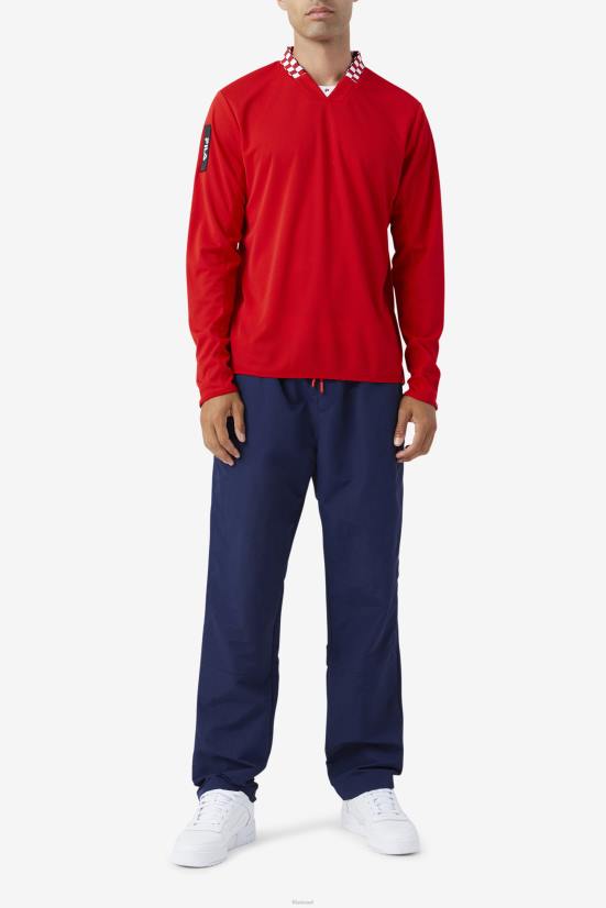 אָדוֹם FILA טי שרוול ארוך של fila bevans park אדום 68LF325