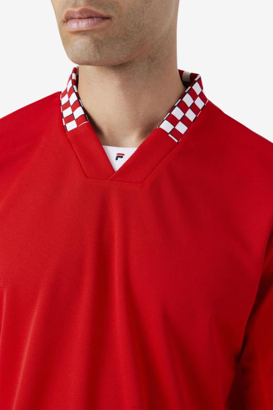 אָדוֹם FILA טי שרוול ארוך של fila bevans park אדום 68LF325