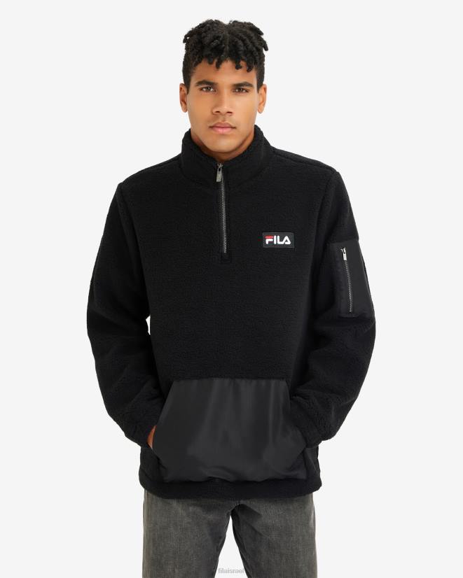 שָׁחוֹר FILA fila black גברים קול דודי qtr zip 68LF2608