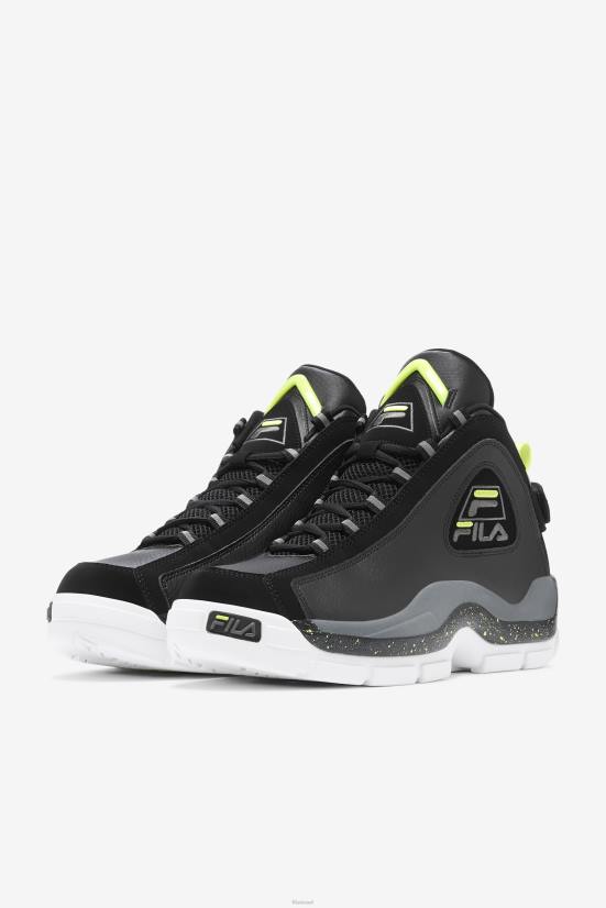 סיד שחור/שמשי/קסטלרוק FILA fila black/sunny lime/castlerock men's grant hill 2 68LF58