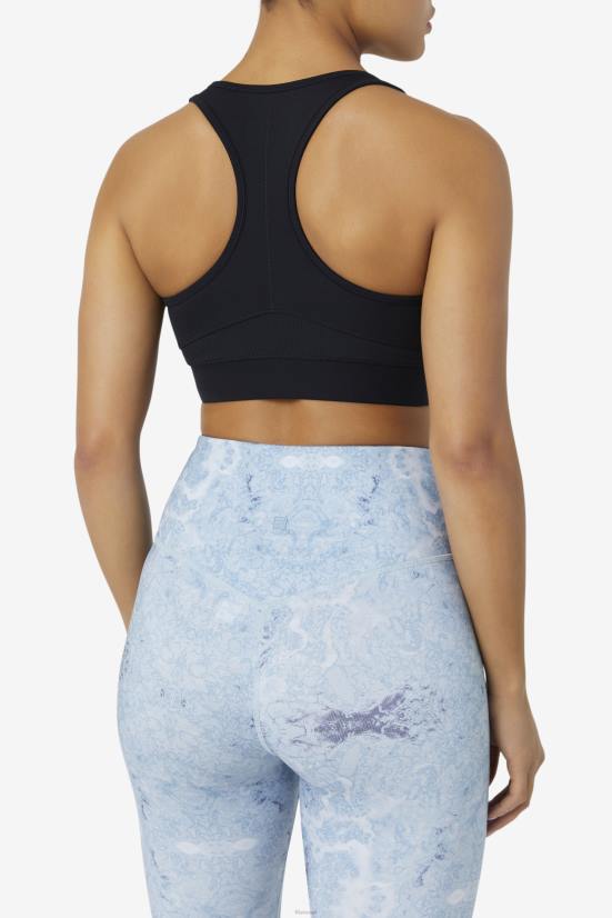 שָׁחוֹר FILA fila black uplift racerback חזיית ספורט 68LF1816