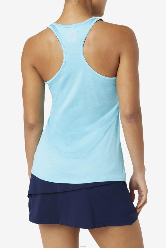 אברש כחול דג FILA fila bluefish heather pickleball racerback tank 68LF2020
