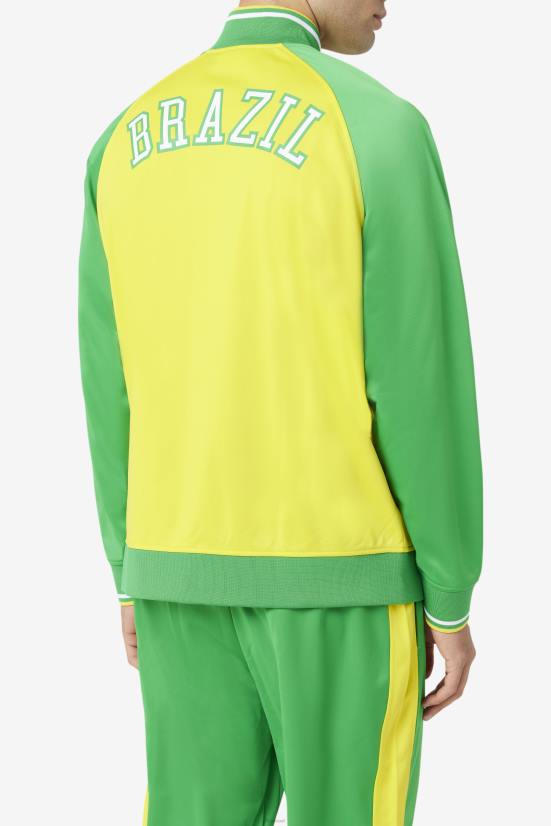 צהוב/ירוק שרך/לבן FILA מעיל ספורט fila brazil צהוב/ירוק שרך/לבן 68LF919