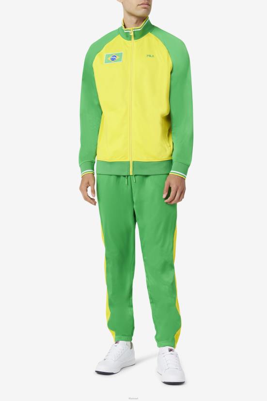 צהוב/ירוק שרך/לבן FILA מעיל ספורט fila brazil צהוב/ירוק שרך/לבן 68LF919