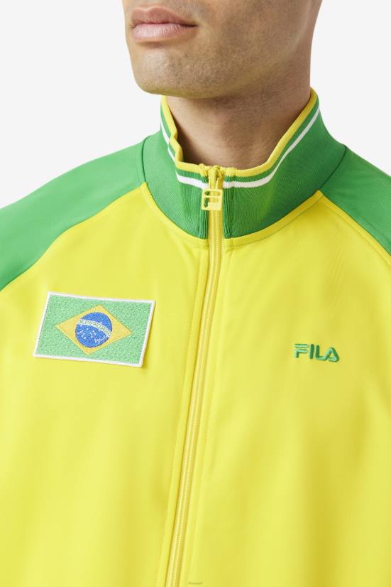 צהוב/ירוק שרך/לבן FILA מעיל ספורט fila brazil צהוב/ירוק שרך/לבן 68LF919