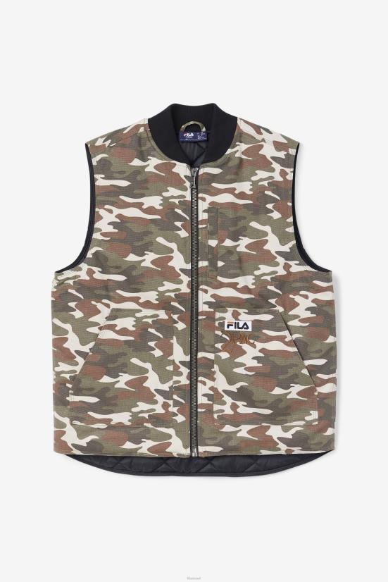הדפס קאמו/שחור FILA הדפס fila camo/אפוד 2pac שחור 68LF778
