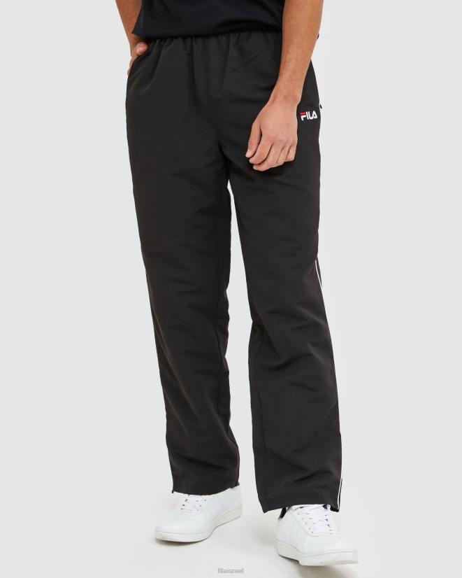 שָׁחוֹר FILA מכנסי מיקרופייבר לגברים מסוג fila classic שחורים 68LF2449