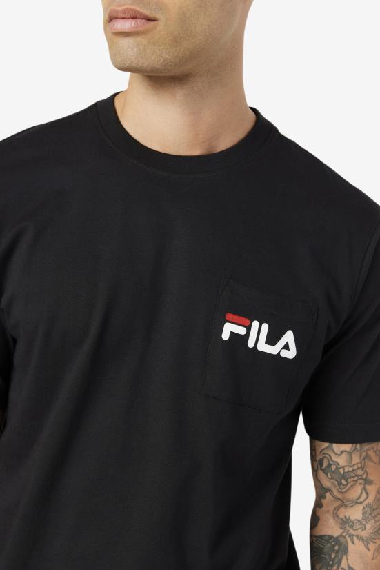 באג שחור/לבן/יוני FILA טי כיס fila curtis שחור/לבן/ג'וני 68LF397