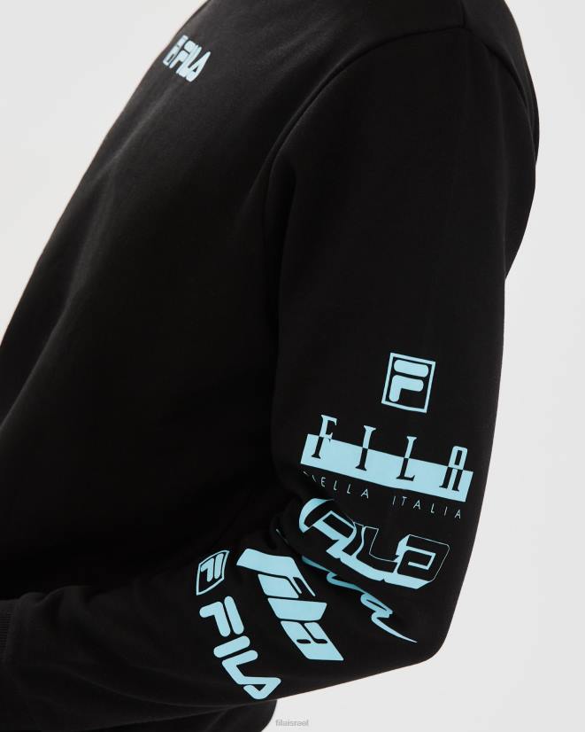 שָׁחוֹר FILA fila גברים daldy crew שחור 68LF2317