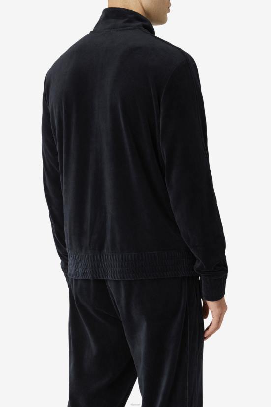 שָׁחוֹר FILA מעיל קטיפה fila deverall שחור 68LF811