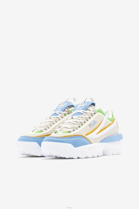 לבן/כחול בין ערביים/יסמין ירוק FILA לבן/דמדומים כחול/יסמין ירוק fila disruptor נשים 2 exp 68LF1203