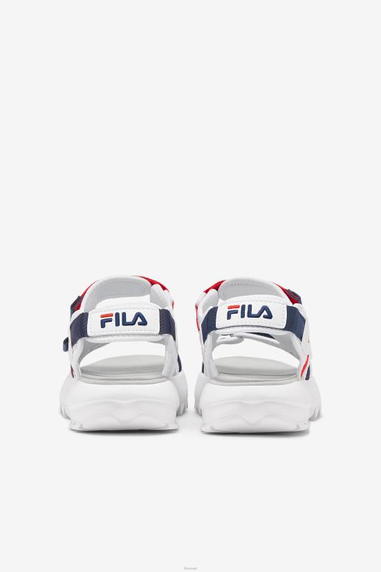 לבן/כהה/אדום FILA fila disruptor סנדל לגברים לבן/נייבי/אדום 68LF187