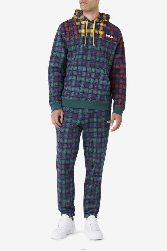 יוני באג/ריבס/צי FILA fila dorm jogger משובץ יוני באג/ריבס/צי 68LF613