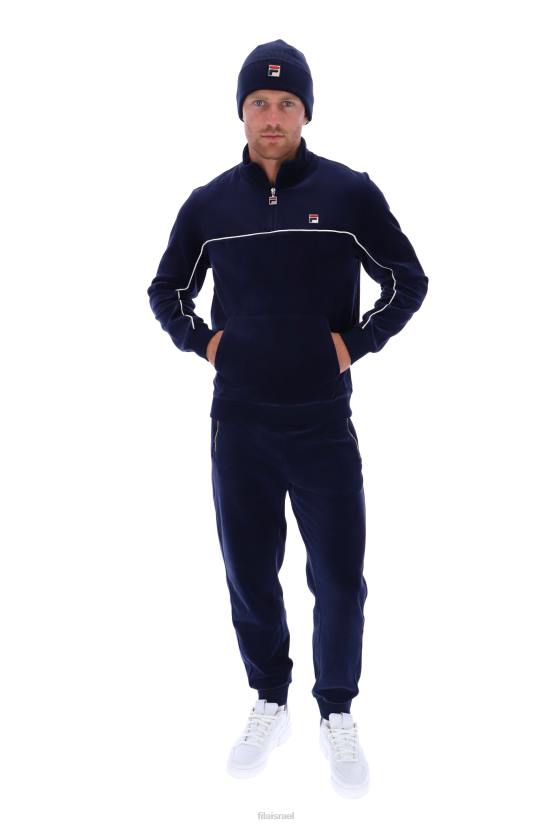 FILA fila duke קטיפה 1/4 רוכסן עם צנרת 68LF3247