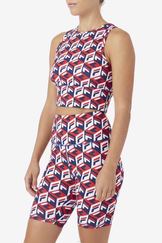 אדום/כהה/לבן FILA טנק fila emmaline אדום/ נייבי/לבן 68LF1393