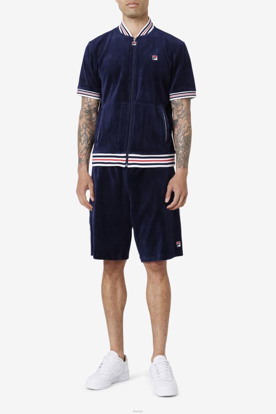 חיל הים/לבן FILA מעיל קטיפה fila estudio נייבי/לבן 68LF955