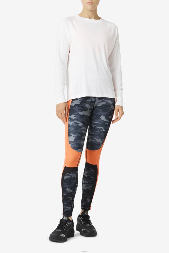 לבן FILA fila fi-lux גב שרוול ארוך צוות לבן 68LF1867