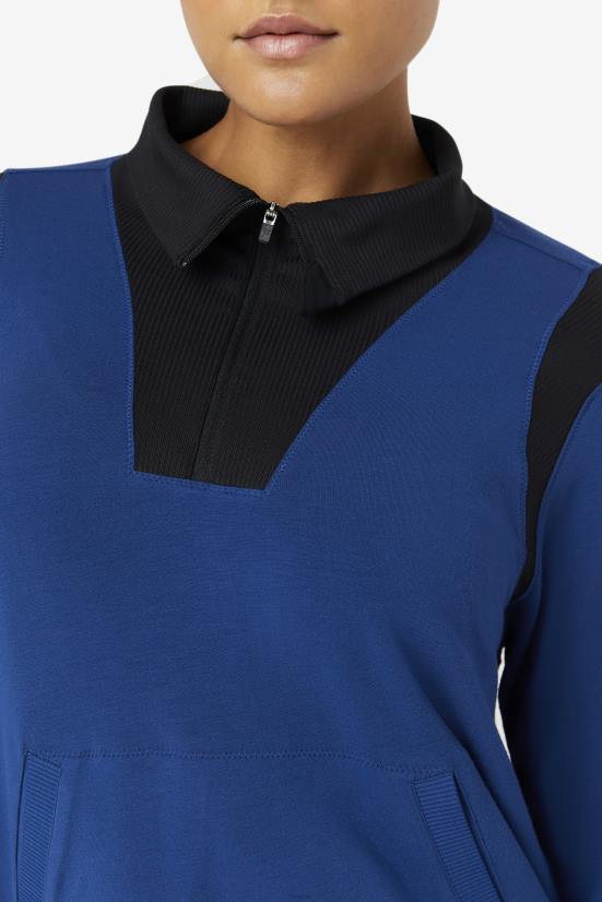 אדמונית צי FILA נייבי אדמונית fila fi-lux חצי רוכסן 68LF1893