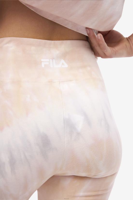 בלוק גרדניה/לבן/בלגי FILA fila gardenia/white/belgian block taima tie dye bike short 68LF1678