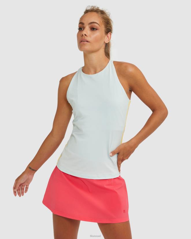 אפור / שמש FILA fila high neck racerback tank fila grey/sunshine 68LF2918