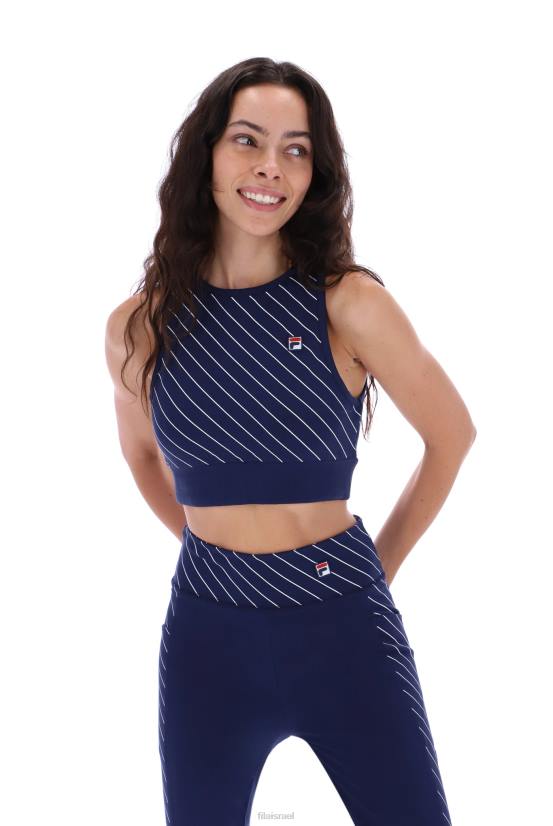 FILA חולצת חזייה מפוספסת סיכת fila karla 68LF3427