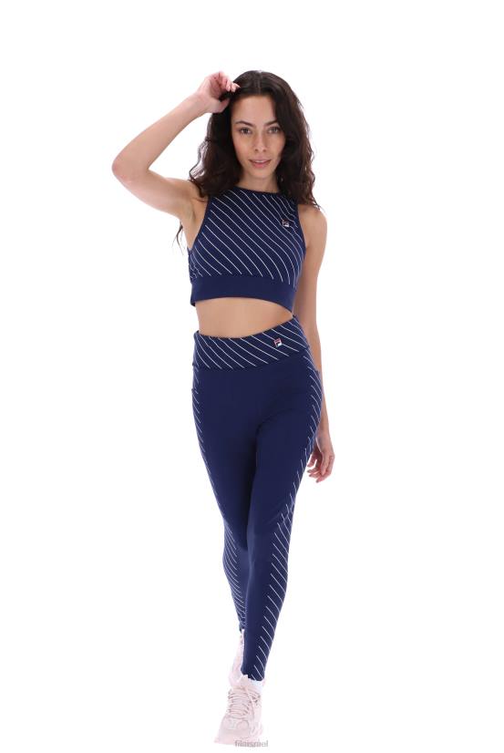 FILA חולצת חזייה מפוספסת סיכת fila karla 68LF3427